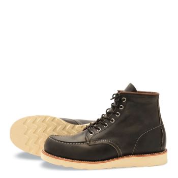 Red Wing Classic Moc 6-Inch Boot in Charcoal Rough & Tough Leather Laarzen Heren Zwart - 8890